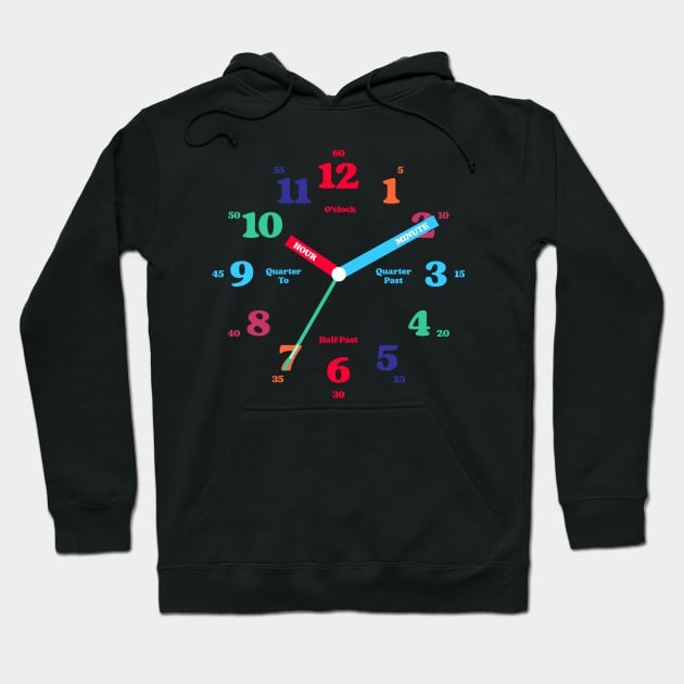 Time Teaching Clock Hoodie by MadeByBono